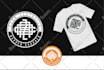 do badge clothing line initial letters monogram minimal initial text letter logo