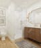design modern and realistic 3d bathroom interior renders