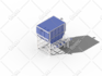create isometric environment illustration low poly 3d