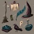 draw cartoon game icons, items, props and assets