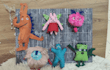make plush doll with felt fabric hand sew