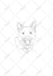 create a custom pet portrait in fine line art, jpg png svg