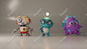 design a 3d character model and render for you in blender