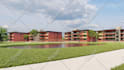 visualize apartment buildings, exterior 3d rendering