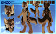 create a furry fursona reference sheet