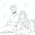 create a hand drawn custom line art portrait from your photo