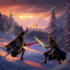 illustrate a fantasy or mythological theme for you