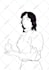 draw digital line art portrait from any photo