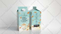do milk, tea, rice, fast food packaging design label