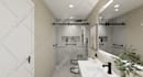 design bathroom, kitchen, living interior and 3d rendering