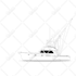 create line art or illustration of boat, yacht, car, object