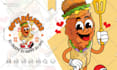 design a cartoon mascot logo for food