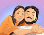 draw you a cute disney cartoon couple portrait