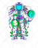 create cool outer space astronaut illustration