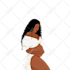 draw a faceless minimalist illustration digital portrait