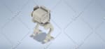 make a 3d model of robot ready for 3d print