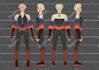 draw character turn around or character reference sheet