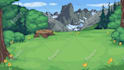 draw a pixel pokémon battle background
