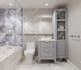 design modern and realistic 3d bathroom interior renders