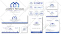 design a modern business and real estate logo with complete branding kit