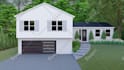 design house exterior model, 3d rendering, walkthrough