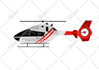 draw aircraft, airplane, helicopter into a vector cartoon