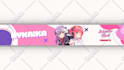 design an eye catching anime banner for youtube, twitch