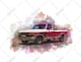create custom watercolor car portrait, painting from photo
