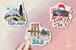draw cartoon doodle stickers, hand drawn designs for print