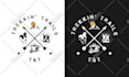 design vintage retro rustic logo for outdoor mountain hunting camping and hiking