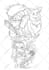 tattoo illustration anime style in lines
