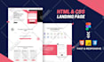 design modern html landing page or website development