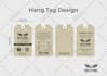 do luxury clothing hang tag and label design