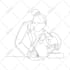 draw continuous vector line art illustration , line drawing