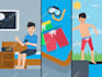 create a modern flat illustration