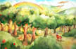 do watercolor illustrations for children book