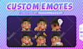 draw twitch emotes, sub badges, animated emotes, chibi emotes, vtuber for stream