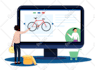 design a flat web illustration