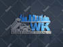 do real estate, construction, excavation, crane, bulldozer and trucking logo