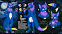 fursona ref sheet detailed, furry ref