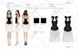 create fashion design illustration and technical drawing