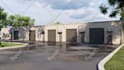 design 3d warehouse, factory masterplan with 3d renders