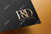create text based handwritten monogram initial letters logo
