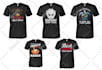 do unique bulk t shirt design unlimited revision for you
