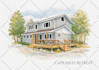 illustrate your wedding venue in watercolor realistically