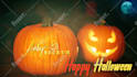 create halloween logo carving on a pumpkin fast