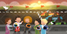 draw whimsical children story book illustration and cover