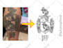 convert your tattoo into stencil,vector,sketch with manipulation