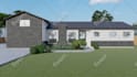 create a photorealistic 3d exterior rendering for houses