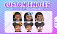draw twitch emotes, sub badges, animated emotes, chibi emotes, vtuber for stream